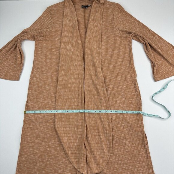 B Collection By Bobeau Women's Orange Ellen Waterfall Ribbed Cardigan Sweater‎ M - Picture 12 of 15